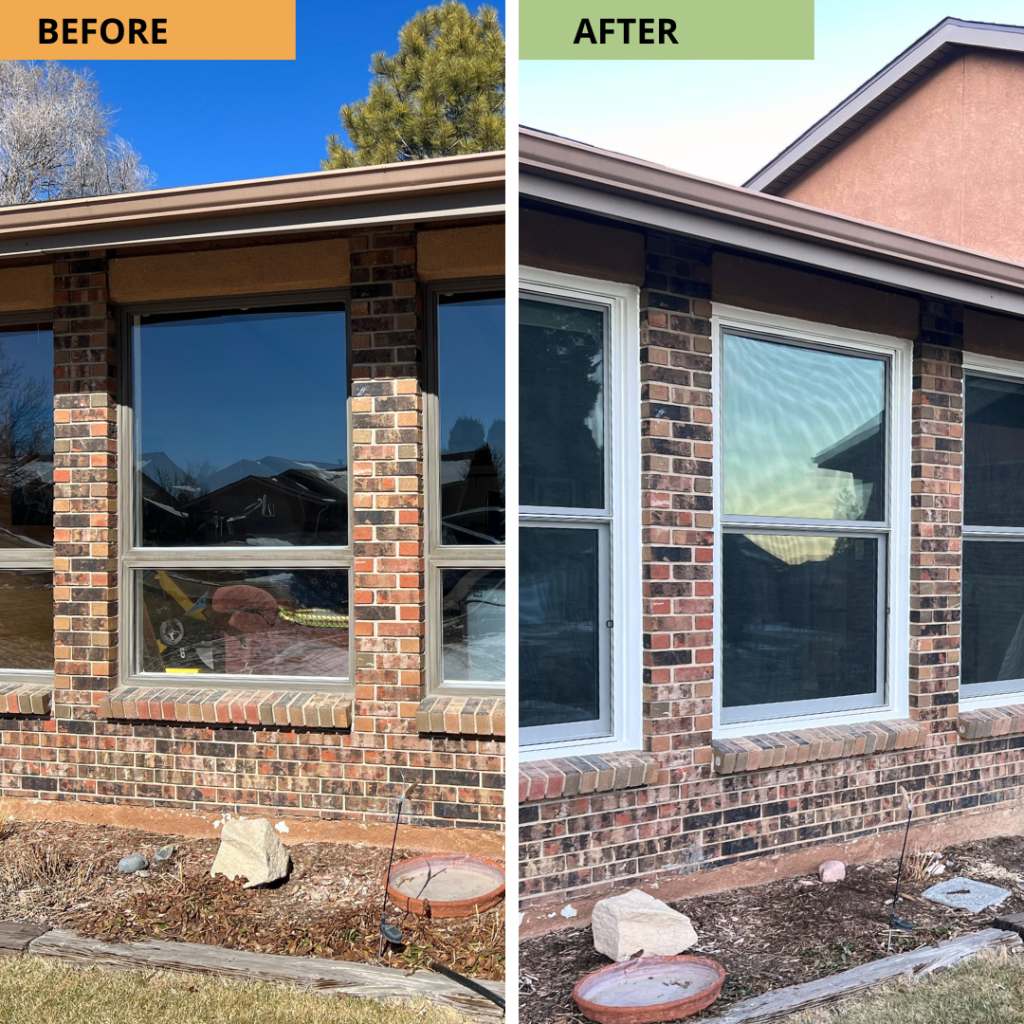 Brown to white window upgrade